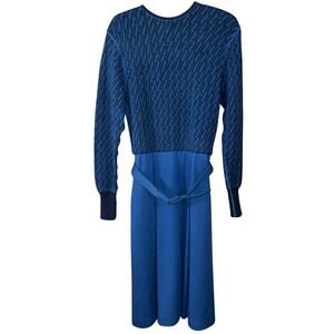 Vintage Ciao Ltd. Women’s 100% pure new wool belted dress (size 8)